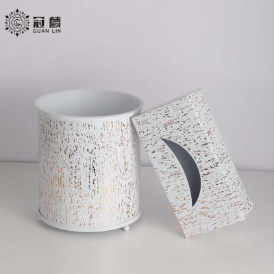 China Office Romantic Daily Necessities Iron Candlelight Rectangle Bin Plastic Tissue Box Sets for sale