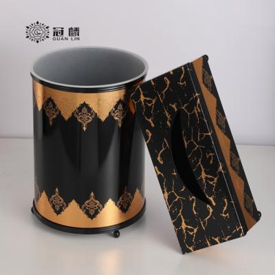 China Kitchen Romantic Creative Office Toilet Box Tissue Box Candlelight Storage Storage Box Household Plastic Trash Bin for sale