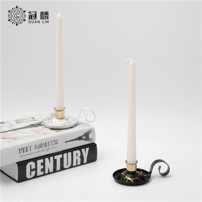 China Reusable Luxury Modern Home Decoration Aluminum Candlestick Ornaments Aluminum Handle Candle Holder for sale