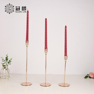 China High Quality Reusable Small Metal Candle Holders Stand Candlestick Decoration Decorative Metal for sale