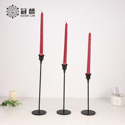 China Black Tall Reusable Wedding Bar Party Metal Candlestick Wine Glass Head Candle Holder for sale