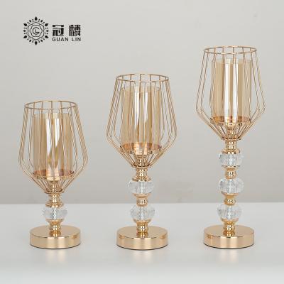 China Wholesale 2022 High Quality Fashion Home Decor China New Arrival Romantic Candlelight Crystal Candle Holders Luxury for sale