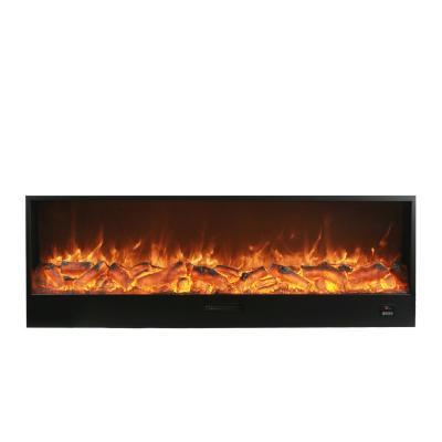 China Artificial Customized Recessed Electric Fireplace Decorative Single Sided View for sale