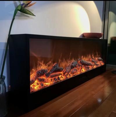 China Realistic flame simulated log insert electrical fireplace with ce color changing flame for sale