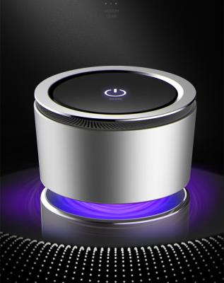 China 2021 New Design LCD Portable Intelligent Negative Ions 5V Car Air Purifier With USB Port for sale