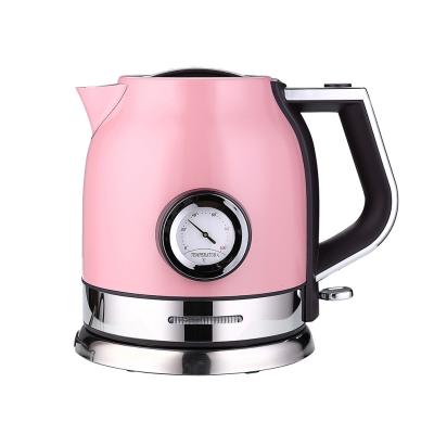 China Temperature Control 304 Stainless Steel Household Hotel Double-Layer Ring Lid Electric Water Kettle Temperature Control 1.8 Liters for sale