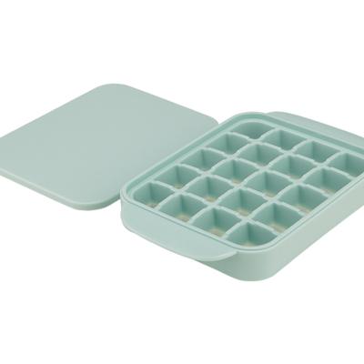 China AnKou Viable Custom Holes BPA Free 20 Ice Cube Tray With Lid-Easy Release Whiskey Ice Ball Maker - PP Ice Cube Maker for sale