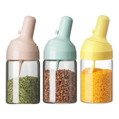 China AnKou Viable 250ml Food Grade Pepper Packing Shaker-- High Borosilicate Glass Seasoning Spice Jars And Shaker Spice Bottle With Lids for sale