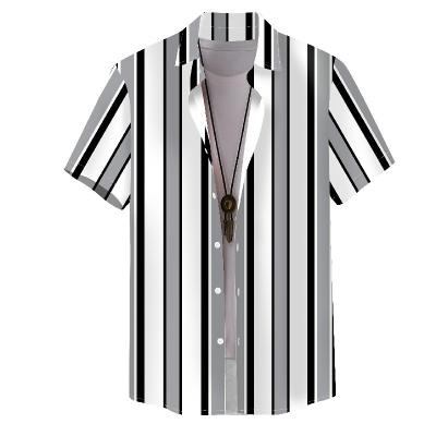 China Breathable Hot Selling High Quality Button Down Mens Stylish Shirts Pattern Stripe Custom Shirt For Men for sale