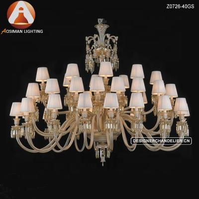 China Modern 40 Arms Light Glass Crystal Chandelier for Hotel for sale