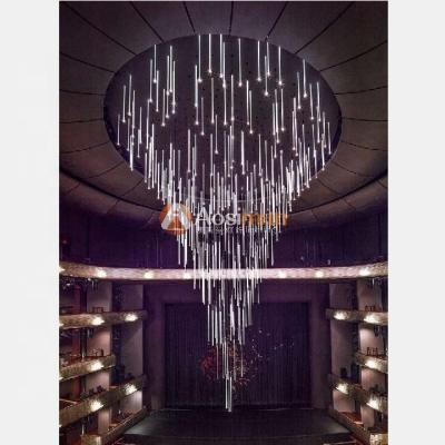 China Large Long Rain Drop Traditional Crystal Pendant Chandelier Lighting For Restaurant Wedding Decoration for sale