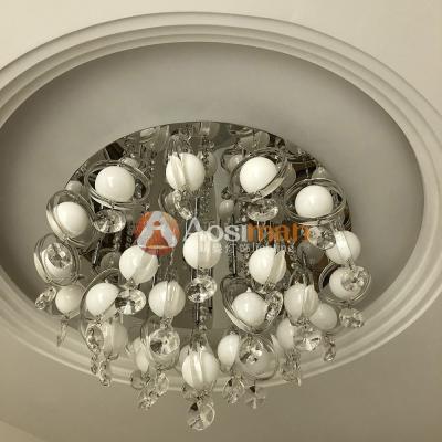 China Modern Hanging Glass Balls Chandelier With Special Sliver Ring for sale