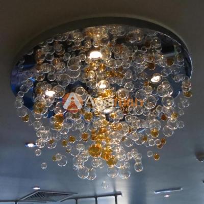 China Large Modern Circle Crystal Chandelier And Pendant Light Custom for sale