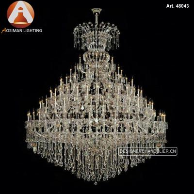 China Custom Hotel Modern Project Crystal Chandelier for sale