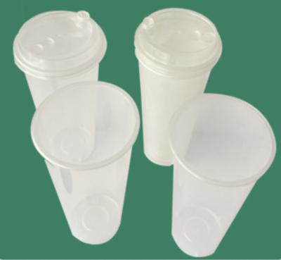 China Economy Plastic 500ml Or 700ml Milk Sauce Drink Cups for sale