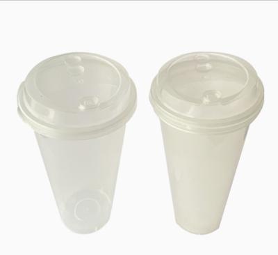 China Ecnomical 500ml PP and 700ml PP Disposable Plastic Drink Cups with Lid for sale