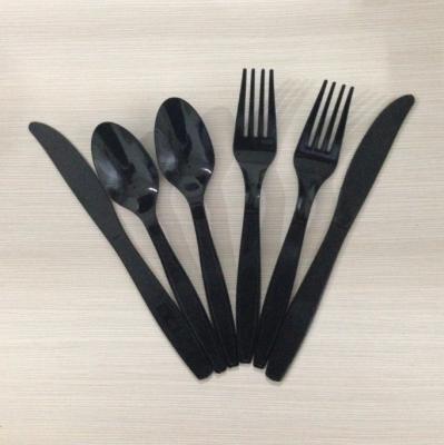 China 4.5g Disposable Heavy And 7.5 Inches Long PS Material Tableware Knife Fork Spoon for sale