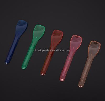 China Disposable Colorful Disposable Plastic Ice Cream Scoop With Length 90mm And Weigh 1.25g Per Pcs for sale