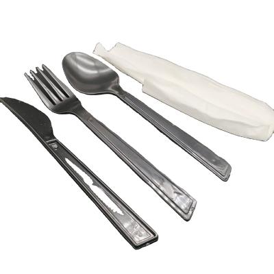 China Disposable Takeout Long-Handle Styrofoam Cutlery Fork and Heavy Duty Knife and Spoon for sale