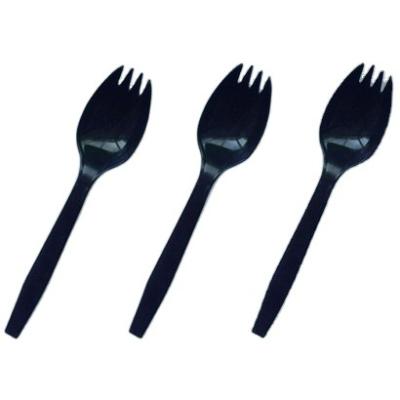 China One Time Use Medium Weight Cutlery Disposable Plastic S-Pig Fork And Spoon for sale