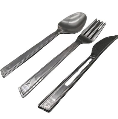 China Disposable Disposable Catering Knife Fork Spoon Plastic Restaurant Dinnerware Sets for sale