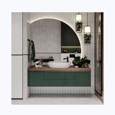 China Waterproof High Quality Modern Washroom Vanity Wall Mounted Bathroom Vanity Set for sale