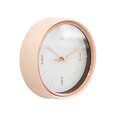 China Wholesale Decorative LUMINOVA Metal Round Shape Indicator Time Digital Quartz Wall Clock for sale