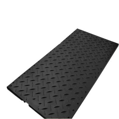 China Eco-friendly Plastic Pavement HDPE Ground Protective Mats Black Floor Protection Mats With Customize Size for sale