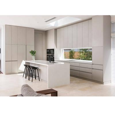 China 2023 Modern Craftsman Custom Made U Shape Modern Kitchen Built In Gray Kitchen Cabinet Cupboards For Sale for sale