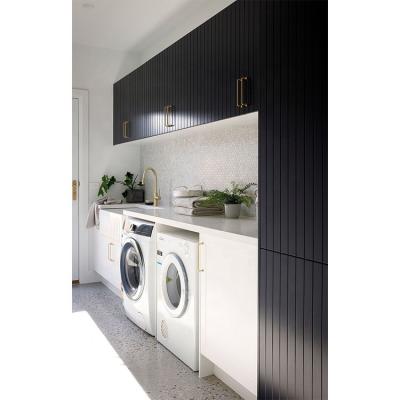 China Modern Craftsman Bespoke Black Laundry Storage Cabinet Using for sale