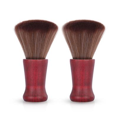 China Red Wooden Shaving Brush Fashion Handle Badger Hair Beard Shaving Sweep Clean Salon Men's Beard Brush for sale