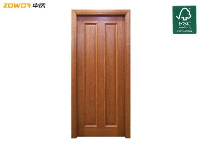 China Interior Single Swing PVC Finished Hinged Wooden Door for sale