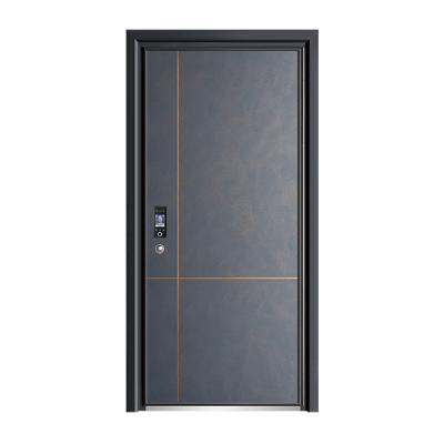 China Zinc Alloy Single Double Exterior Security Door Villa Entrance Steel Doors for sale