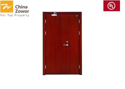 China Las puertas cortafuego de madera modificadas para requisitos particulares de la talla 1,5hr para la melamina del hotel acaban/el llenador del tablero de la perlita en venta