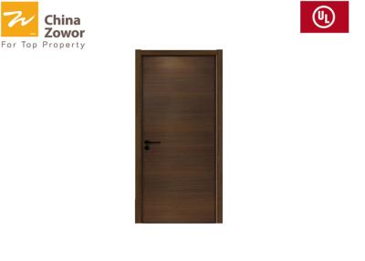 China Puerta cortafuego de madera del solo de la hoja final de la cartilla con tamaño modificado para requisitos particulares del marco de acero puerta clasificada del fuego de 1 hora en venta