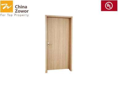 China La puerta cortafuego de madera del panel de Brown con el marco de acero/escoge puertas cortafuego abiertas de la madera en venta