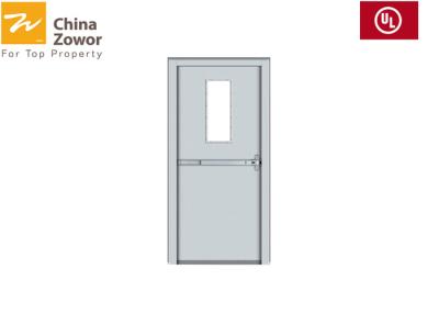 China Oscilación doble 45 puerta cortafuego de acero del milímetro FD60 con la puerta cortafuego del vidrio/1 hora/el color rojo en venta