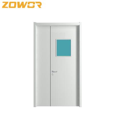 China Galvanized Steel Vision Panel UL Louver Hospital Fire Doors for sale