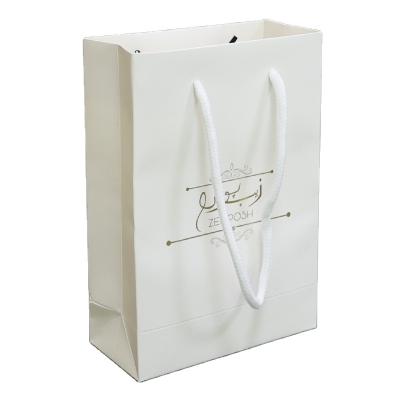 China Wholesale Recyclable Custom Design Paper Bag For Clothing , Handle Shopping Paper Bags With Your Own Logo for sale