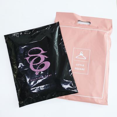 China Recyclable and Biodegradable Waterproof Plastic Envelopes Shipping Reusable Holographic Poly Mailing Bags Black Poly Shoe Wig Mailer for sale