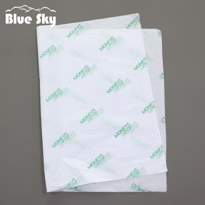 China Biodegradable Fashionable Custom Printed Tissue Paper Packaging 17gsm Clothing Tissue Paper for sale