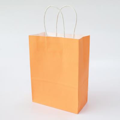 China China Biodegradable Cheap Hand Cargo Length Handle Hot Food Kraft Paper Bag For Restaurant for sale