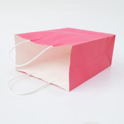 China Recycled Materials Durable Customized Color With Low Moq Twist Kraft Paper Food Bags For Wholesale for sale