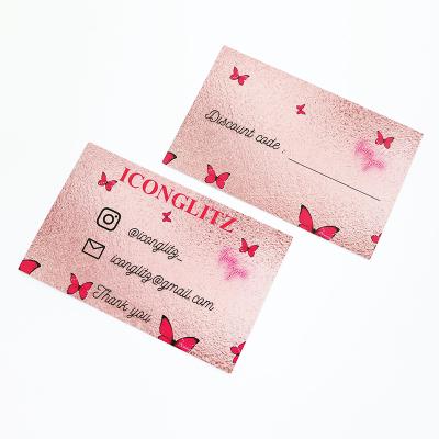 China China Recycled Paper Material Friendly Manufacturer Of Pink Paper Business Cards For Jewelry Packaging for sale