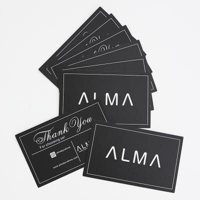 China paper & Cardboard Printed LOGO Design Small Business Card Greeting Thank You Paper Cards for sale