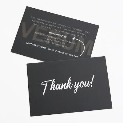 China paper & Custom Cool Black Cardboard Design Greeting Business Thank You Paper Cards for sale