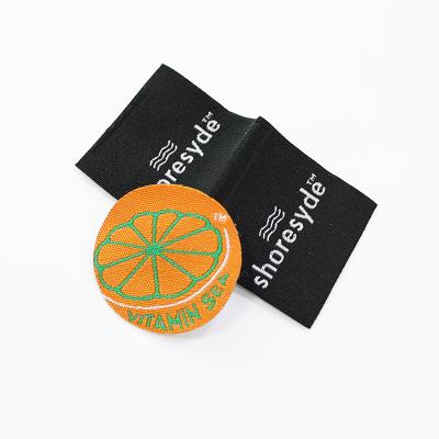 China Washable Custom Your Logo Sewing Center Ply Labels Sew On Damask Soft Apparel Woven Label for sale