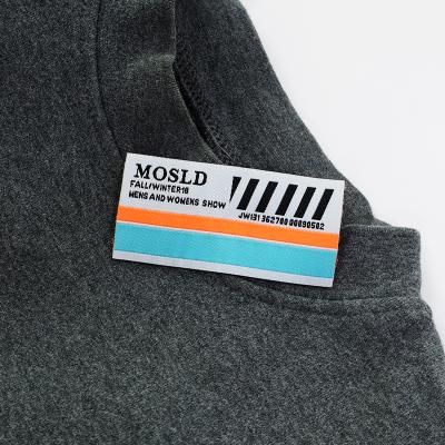 China Washable Customized Sewing Fabric Clothing Labels For Brand Name Logo Woven Label Clothes Garment Tags For Dress for sale