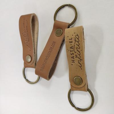 China Personalized Genuine Leather Custom Made Office/School/Advertising/Gift Key Chains Engraved Stylish Keyrings For Keys for sale