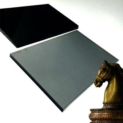 China Acid Etched Dark Glass 6mm Gray Tinted Sheet Glass Float for sale